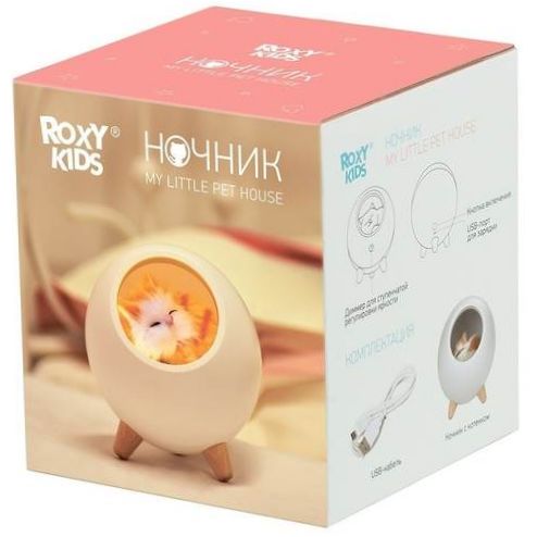 ROXY-KIDS Mitt lilla husdjurhus Mitt kattunghus (R-NL0026) 1,2W LED-nattljus