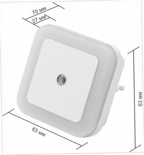 Nattlampa, Cadena Ledsquare, 0.5W - material: plast