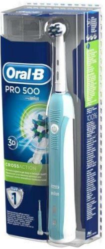 Oral-B Pro 500 CrossAction, blå och vit