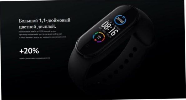 Smart armband Xiaomi Mi Smart Band 5 - skärm: 1,39" AMOLED