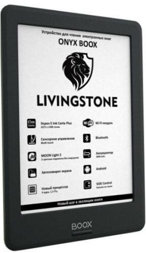 6" ONYX BOOX Livingstone 8GB eBook - designfunktioner: inbyggd bakgrundsbelysning, pekskärm