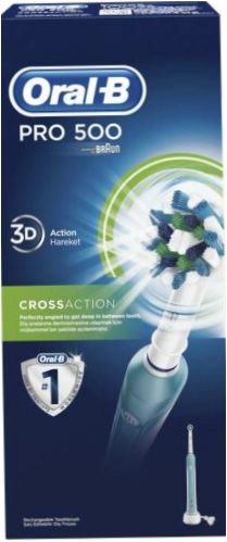 Oral-B Pro 500 CrossAction, blå och vit