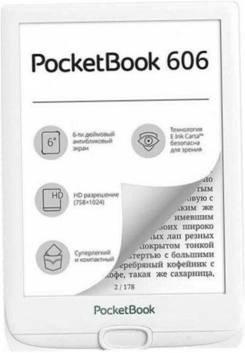 6" PocketBook 606 8GB e-bok - designfunktioner: bladknappar