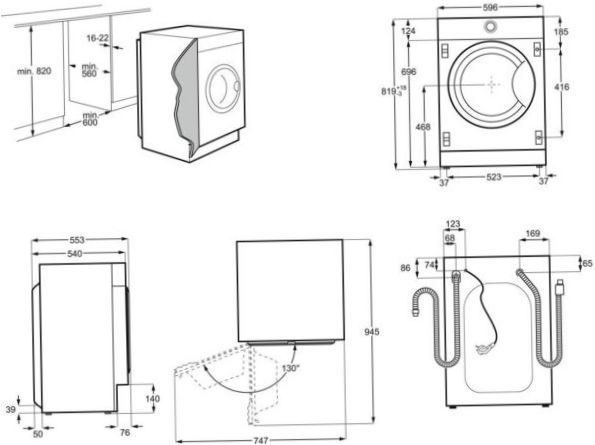 Tvättmaskin med torktumlare Electrolux PerfectCare 700 EW7W3R68SI - skydd: mot överspänningar, mot barn, mot läckor