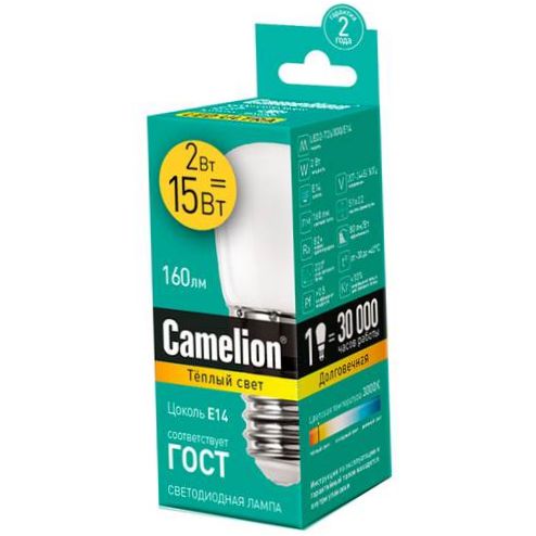 LED-lampa Camelion 13153, E14, T26, 2W - effekt: 2W