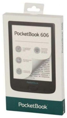 6" PocketBook 606 eBook 8 GB - storlek: 108x161x8 mm, vikt: 145 g