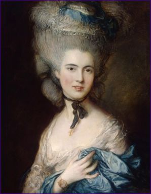 Damen i blått av Thomas Gainsborough