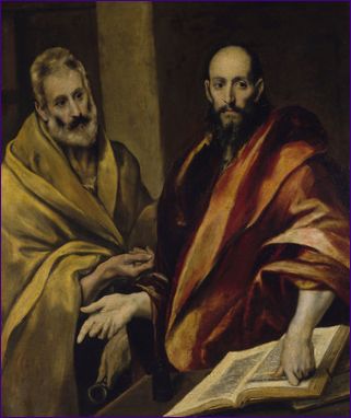 Apostlarna Petrus och Paulus, El Greco