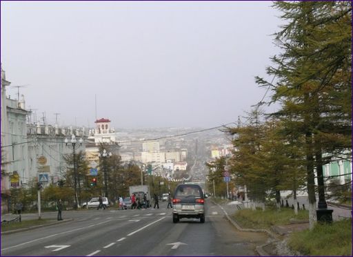 Lenin Street, Magadan hamnstad