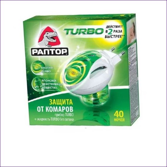 Fumigator + flytande Raptor mot myggor Turbo 35 ml 40 nätter