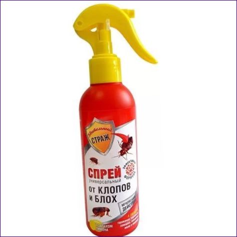 Spray Vigilant Guard mot sängbaggar, loppor, kackerlackor, myror, ringorm, insekticid, med avtryckare, 200 ml