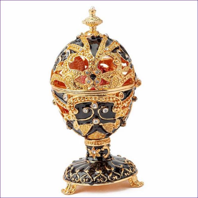 ISMATDECOR EN SOUVENIR ÄGG FABERGE S-5301 SVART