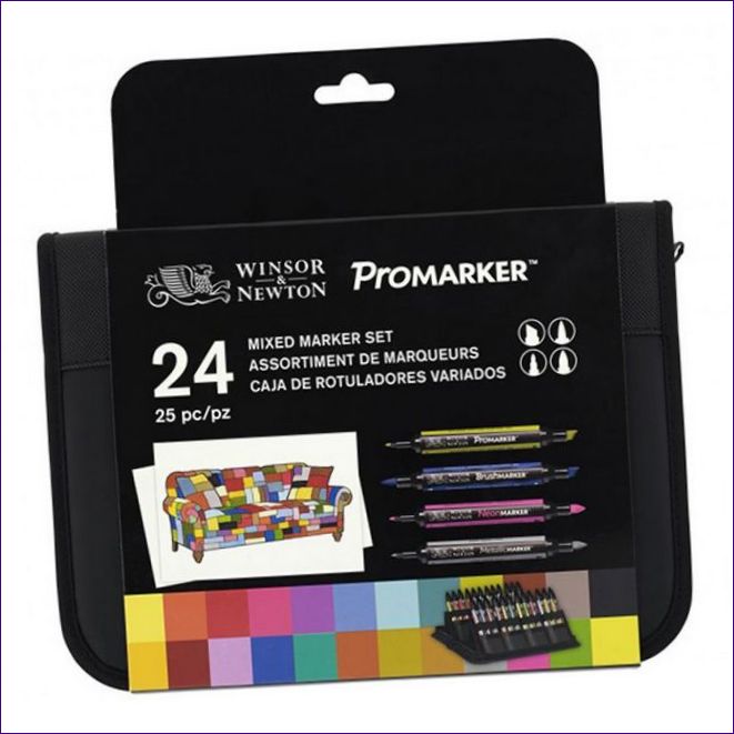 WinsorNewton Mixed Marker ProMarkers 24 färger