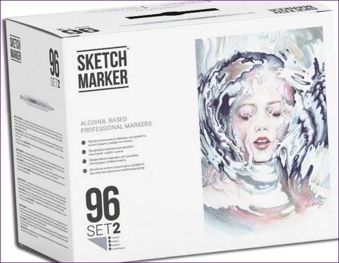 SKETCHMARKER Set 2, 96 färger