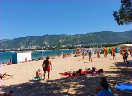 Centrala stadsstranden i Gelendzhik