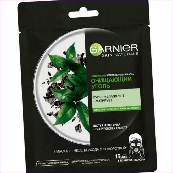 Garnier Black Seaweed + Purifying Charcoal Cloth Mask