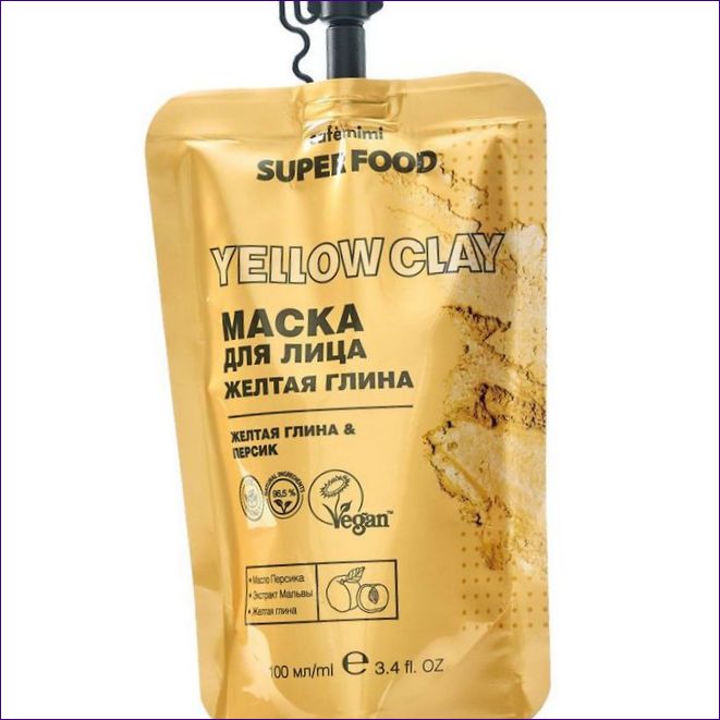 Cafe mimi Super Food Facial Mask Yellow Clay Peach