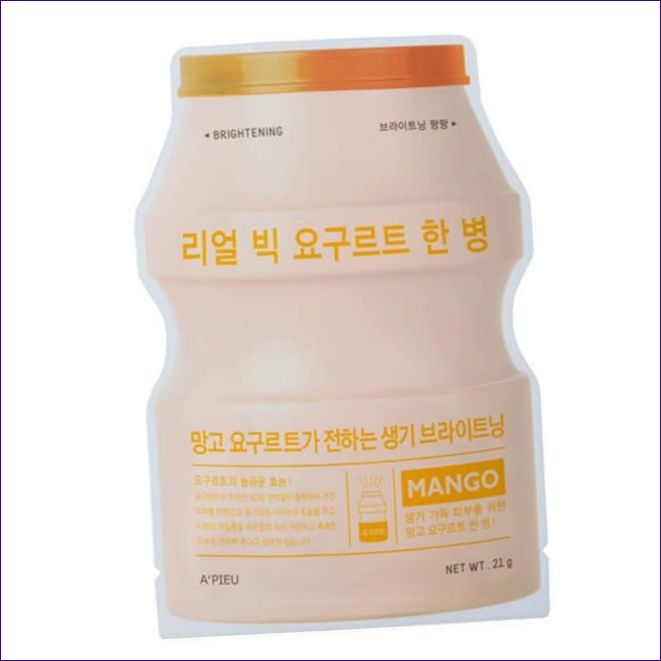 APIEU REAL BIG YOGHURT ONE-BOTTLE (MANGO) MANGO YOGHURT FABRIC MASK