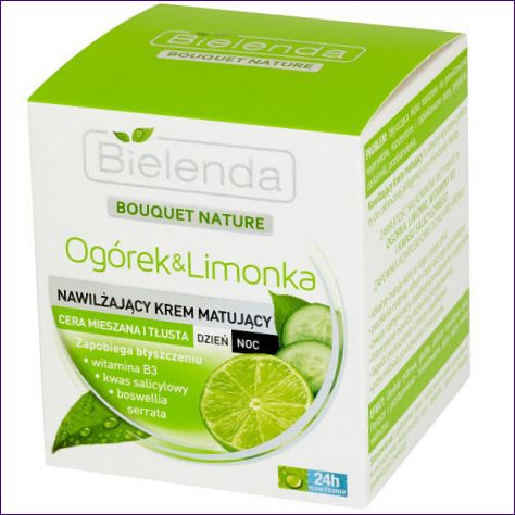 Bielenda Bouquet nature Cucumber & Lime Matting Face Cream