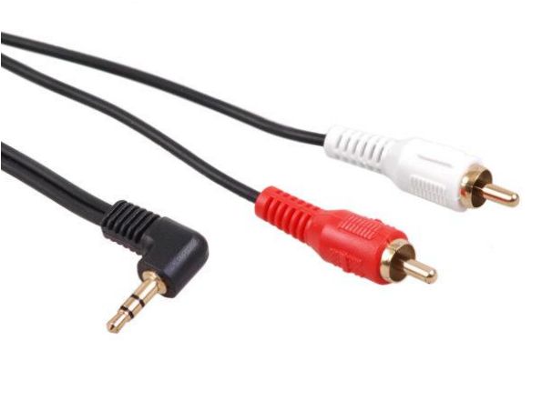 Mini-jack 3,5 till 2 RCA-kabel