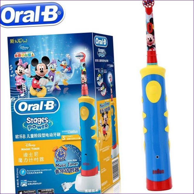 Elektrisk tandborste för barn Oral-B Mickey Kids färg blå