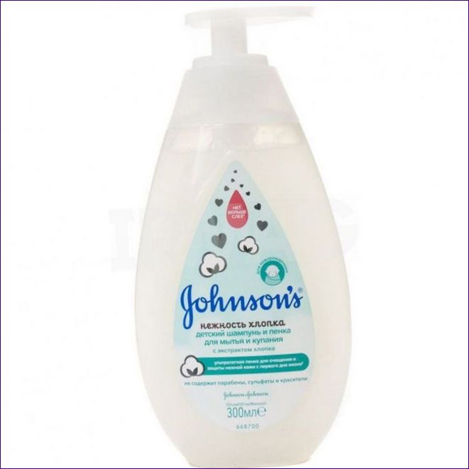 JOHNSON'S Schampo Skummande skonsam bomull