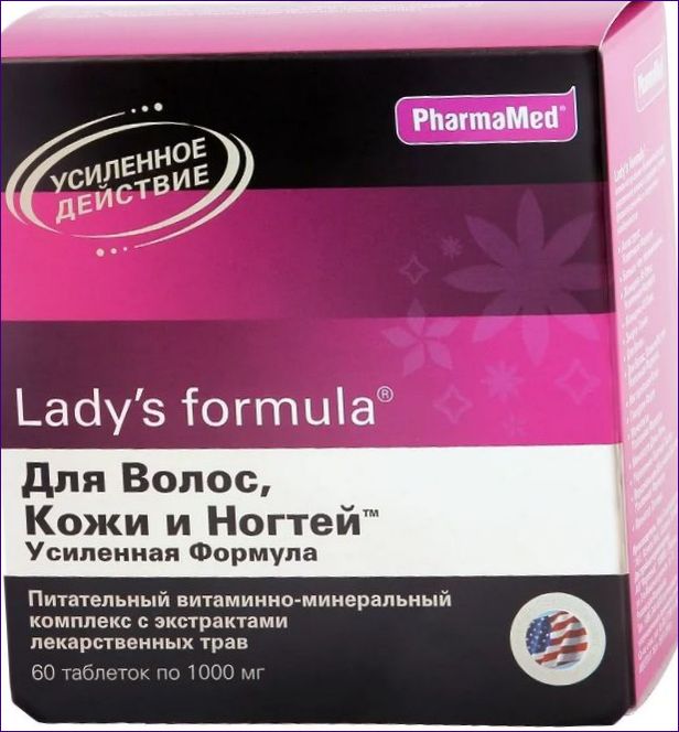 Lady's formula för hår, hud och naglar