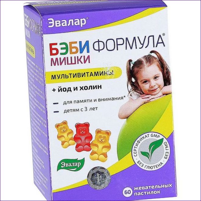 Evalar Baby Formula Bears Multivitaminer