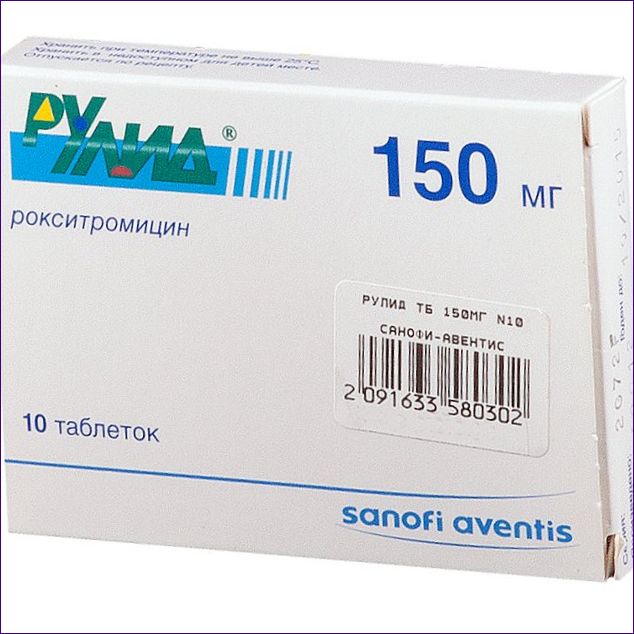 Roxithromycin (Rulid, Esparoxy)