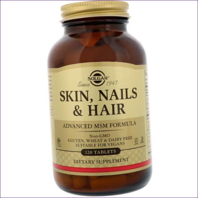 Solgar Skin, Nails & Hair, Advanced Formula med MSM