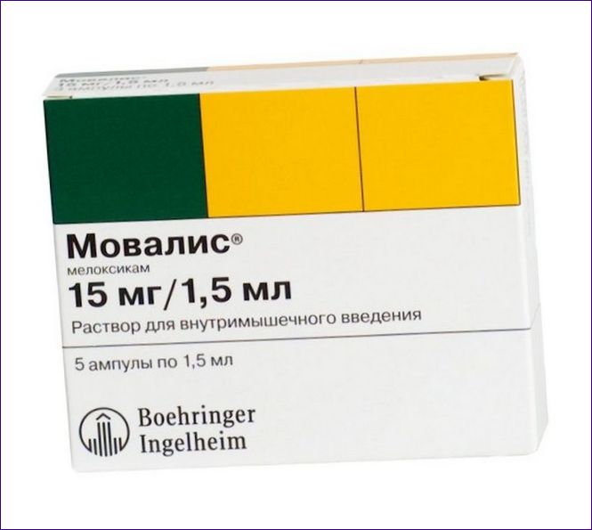 Meloxicam (Movalis, Myrlox, Amelotex, Arthrozan)