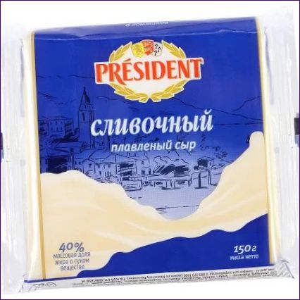 President Creamy Creamy Cheese 40 % skivor, 150 g (8 bitar)