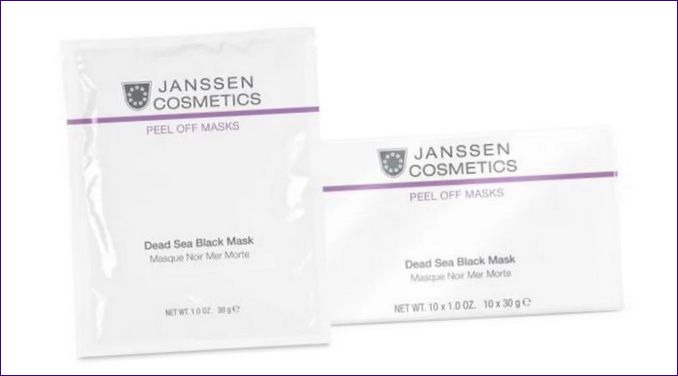 JANSSEN COSMECEUTICAL JANSSEN BLACK DEAD SEA MASK Döda havet lera baserad på allgen mask 10 X 30 G.webp