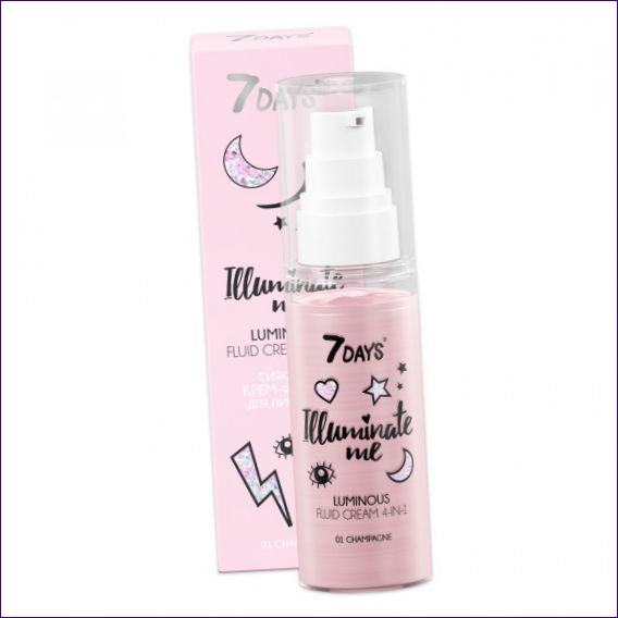 7 DAYS ILLUMINATE ME ROSE GIRL RADIANT FACE CREAM FLUID 4 IN