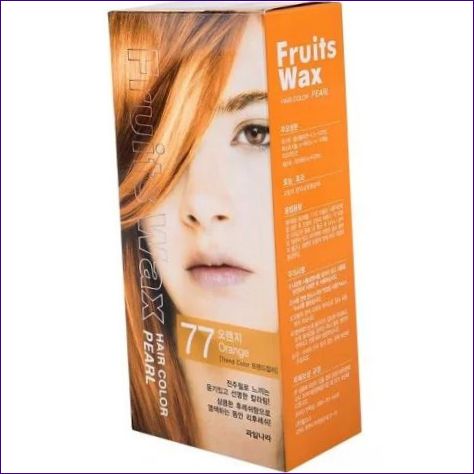 Welcos permanent grädde hårfärgningsmedel Fruits Wax Pearl hårfärg 77 Orange