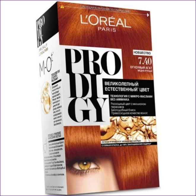 L'Oreal Paris Prodigy Permanent Cream Hair Dye 7.40 Fire Agate