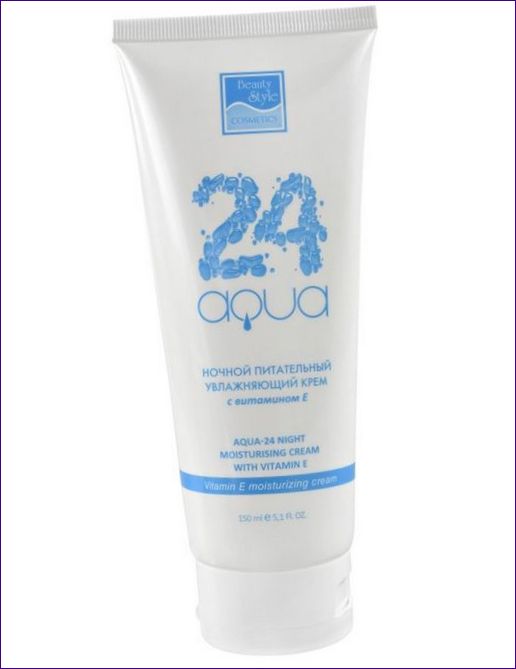 Beauty Style Aqua 24 Vitamin E Moisturising Cream Vårdande ansiktsfuktande nattkräm