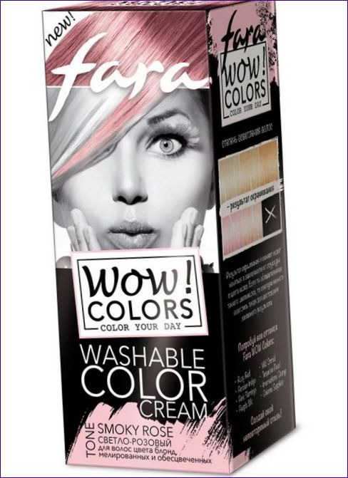 Fara Cream WOW! Colors tvättbar färg Smoky Rose (ljusrosa)