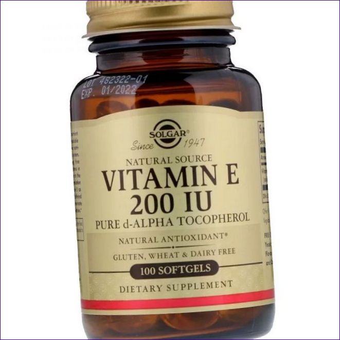 Solgar E-vitamin naturligt, 200 IU