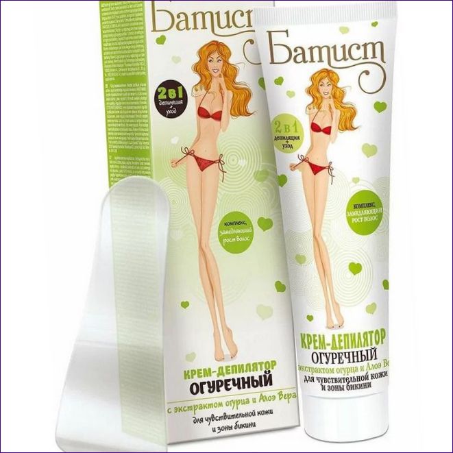 Batiste Cucumber Depilatory Cream för känslig hud och bikinizonen