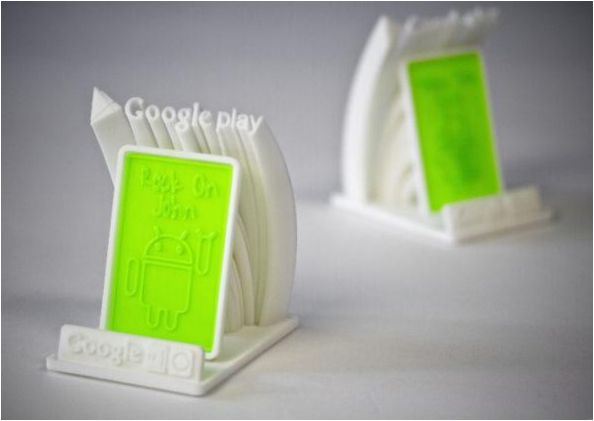 Google Play-logotypen på en 3D-skrivare