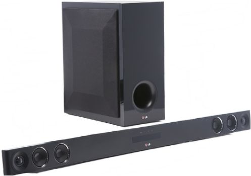 LG soundbar och subwoofer