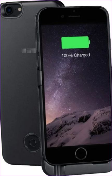 INTERSTEP Batterifodral i metall för iPhone 6/7/8