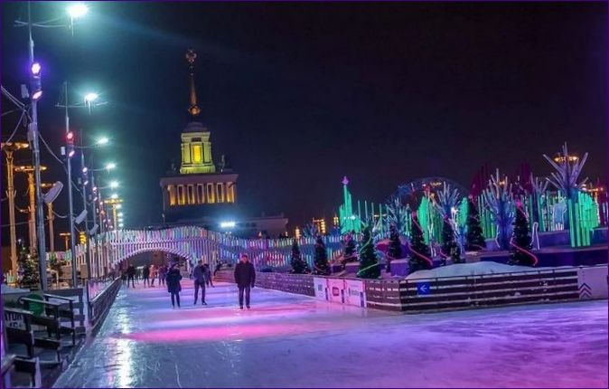 Rink City of winter på VDNKh Stockholm